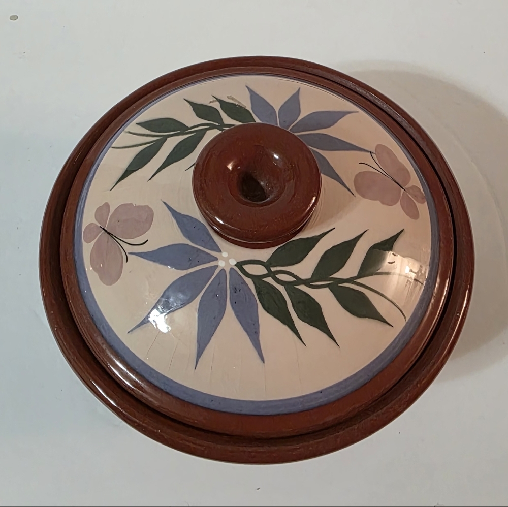 Hand Crafted Redware Pottery Casserole Mexico